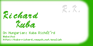 richard kuba business card
